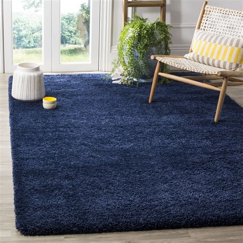 navy blue shag rug